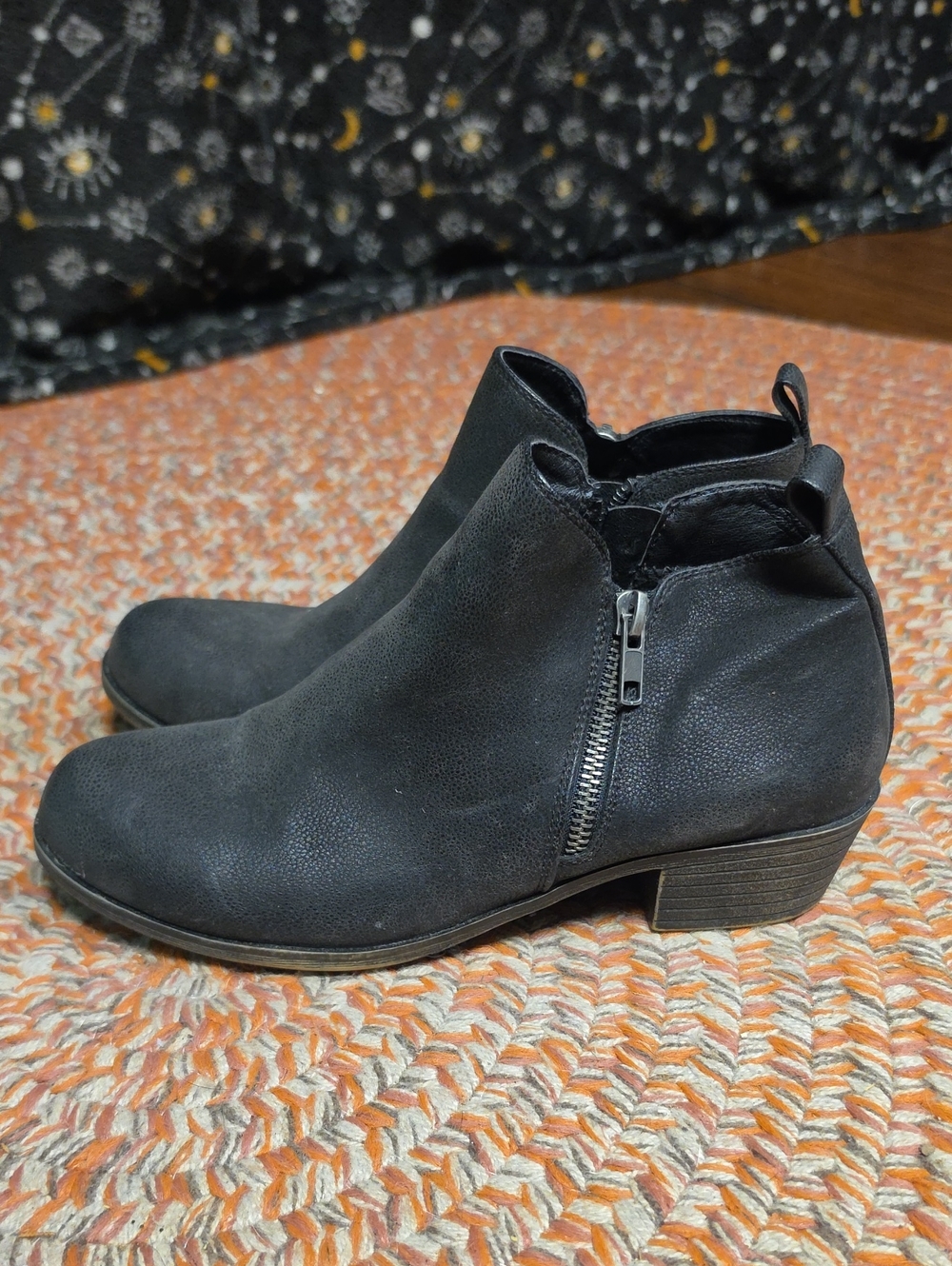 Hot Tomato Black Side-Zip Ankle Booties